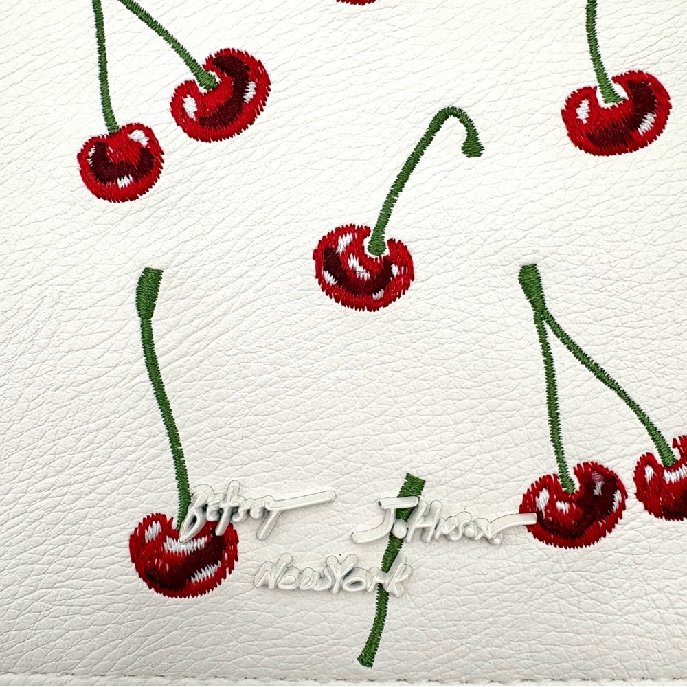 🍒 Betsey Johnson Cherry On Top Wallet-on-Chain Crossbody • Cream • NWT - Picture 12 of 12